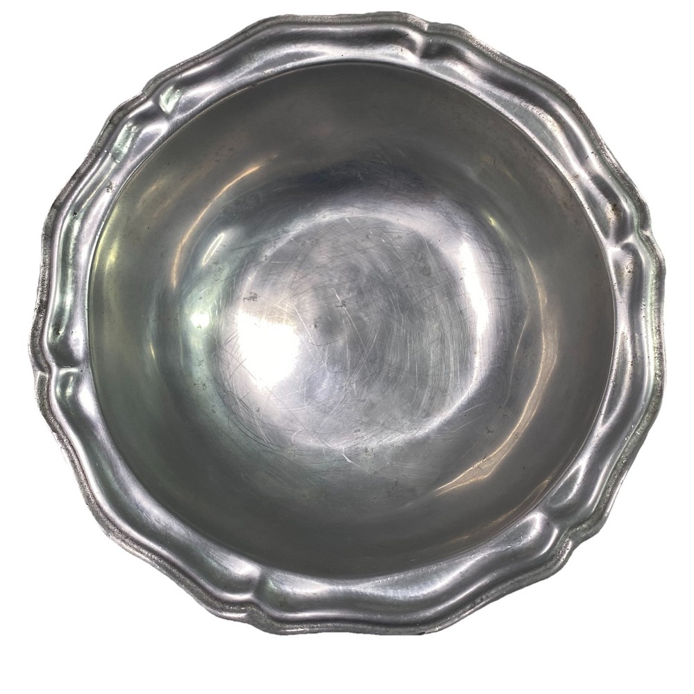 Wilton RWP Vintage Pewter Serving/Salad/Pasta Bowl Thick 10.25" Wide 3" Tall